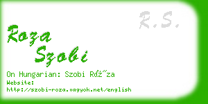 roza szobi business card